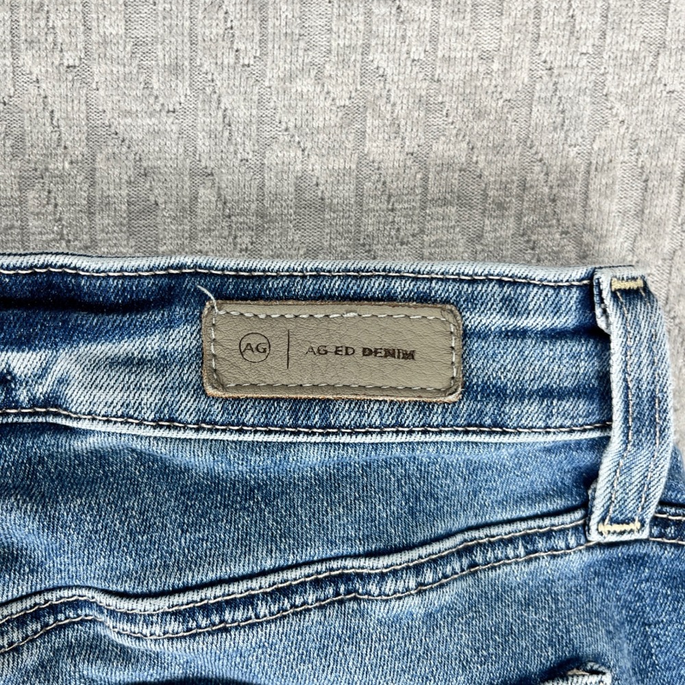 AG Adriano Goldschmied Bootcut Jeans Women 26/25X26 Blue Raw Hem High Rise - Picture 9 of 16